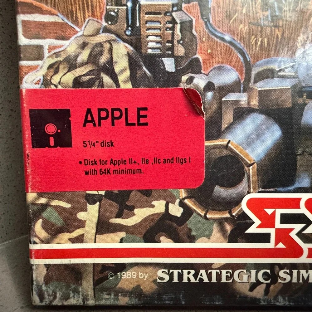 Overrun Apple II 1989 SSI Big Box 5.25 Disks Manuals Gary Grigsby Vintage